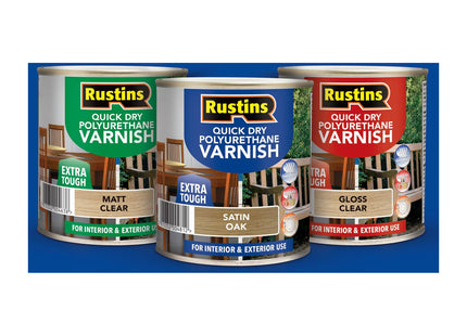 Rustins Quick Dry Polyurethane Varnish Gloss Clear 250ml