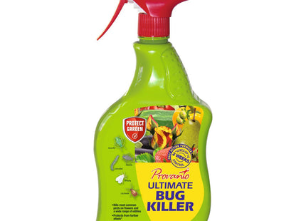 Provanto Ultimate Bug Killer, Fast Acting Bug Spray with Up To 2 Weeks Protection From Pests, Contact Insecticide for Indoor & Outdoor Plants 1 Litre