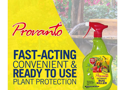 Provanto Ultimate Bug Killer, Fast Acting Bug Spray with Up To 2 Weeks Protection From Pests, Contact Insecticide for Indoor & Outdoor Plants 1 Litre