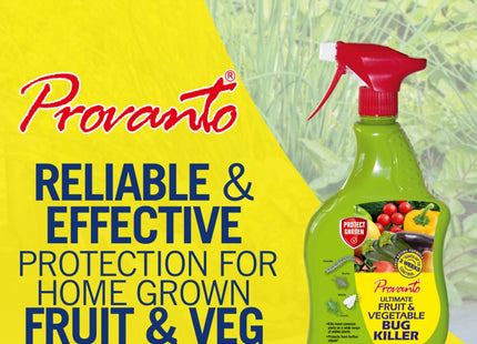 Provanto Ultimate Fruit and Vegetable Bug Killer, 2 Weeks Protection for Plants Contact Insecticide for Indoor & Outdoor Plants 1 Litre