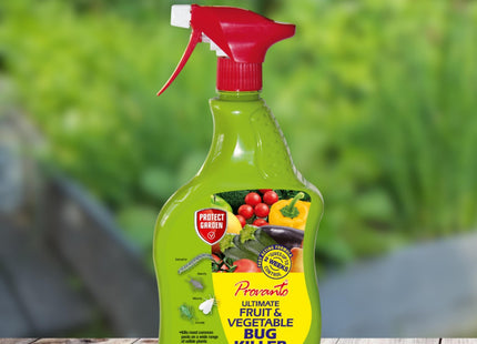 Provanto Ultimate Fruit and Vegetable Bug Killer, 2 Weeks Protection for Plants Contact Insecticide for Indoor & Outdoor Plants 1 Litre