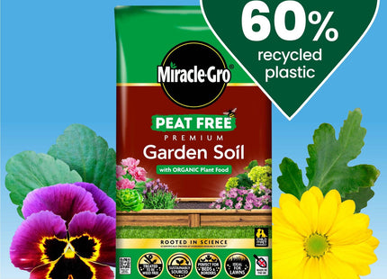 Miracle-Gro Peat Free Premium Garden Soil, 30 Litre