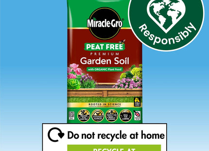 Miracle-Gro Peat Free Premium Garden Soil, 30 Litre
