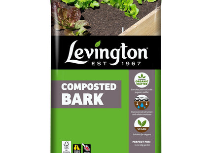 Levington Composted Bark, 50 Litre, Soil Enricher