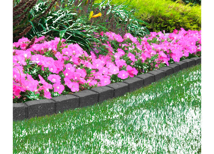 Primeur Roman Stone Border Grey Recycled Rubber Lawn Edging 1.2m P00017839