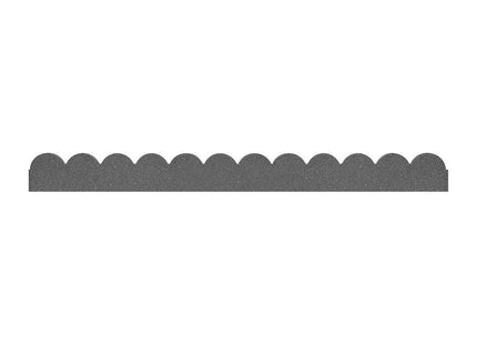 Primeur Flexi Curve Scallop Border Grey Rubber 1.2m
