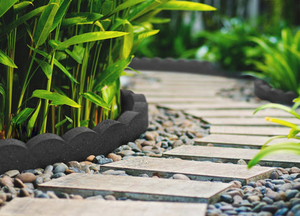 Primeur Flexi Curve Scallop Border Grey Rubber 1.2m