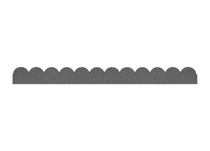 Primeur Flexi Curve Scallop Border Grey Rubber 1.2m