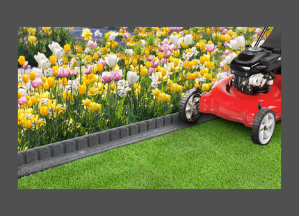 Primeur Mower Edge Border Grey Recycled Rubber Lawn Edging 1.2m P00019908