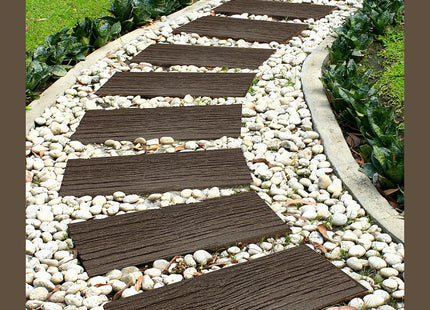Primeur Stepping Stone Railroad Tie Earth Recycled Rubber 25 x 60cm P00014563