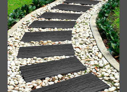 Primeur Stepping Stone Railroad Tie Grey Recycled Rubber 25 x 60cm P00018283