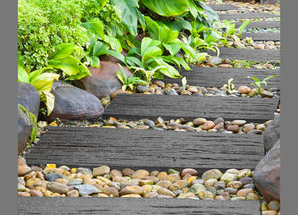 Primeur Stepping Stone Railroad Tie Grey Recycled Rubber 25 x 60cm P00018283