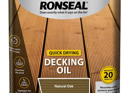 Ronseal Quick Drying decking Oil in Natural Finish 2.5 Litre