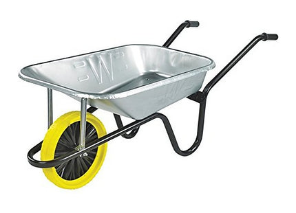 The Walsall Wheelbarrow Company 85 Litre Heavy-Duty Galvanised Puncture Proof Barrow Min Quantity o