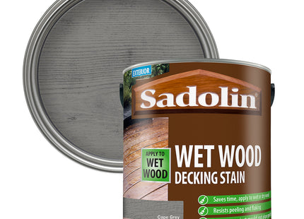Sadolin Wet Wood Decking Stain 2.5 Litre Colour - Cape Grey