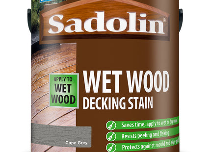 Sadolin Wet Wood Decking Stain 2.5 Litre Colour - Cape Grey
