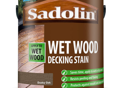 Sadolin Wet Wood Decking Stain 2.5 Litre Colour - Dusky Oak