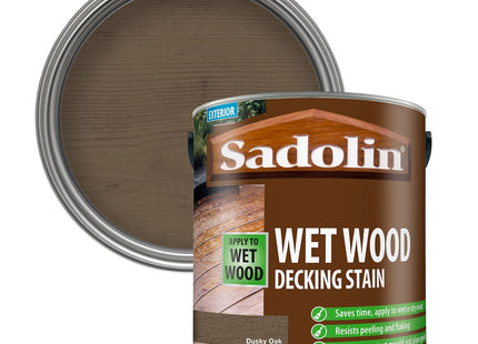 Sadolin Wet Wood Decking Stain 2.5 Litre Colour - Dusky Oak