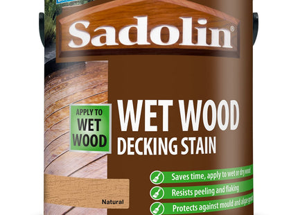 Sadolin Wet Wood Decking Stain 2.5 Litre Colour - Natural