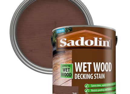 Sadolin Wet Wood Decking Stain 2.5 Litre Colour - Teak