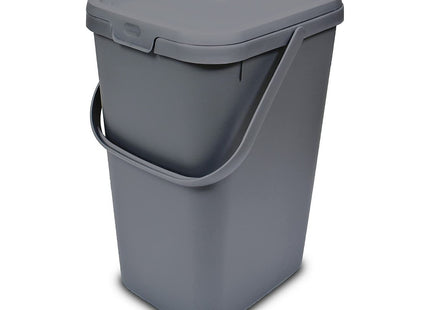 Addis Kitchen Recycling & General Storage bin Stackable Food Waste Organiser Caddy with Clip lock lid & carrying Handle 18 Litre 519286