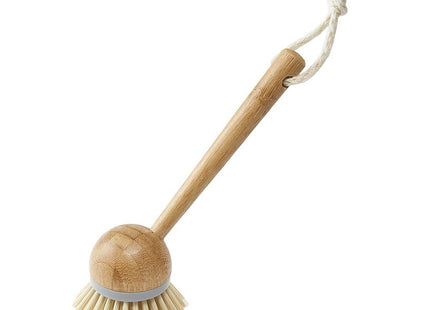 Addis Dish Brush with Natural Bamboo Finish, Classic Retro Style, Natural & Grey, Grey/Wood, 22 x 7 x 6 cm 517670