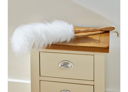 Addis Super Soft Wool Duster With a Naturally Sterile Bamboo Handle, White/Wood, 7 x 5 x 65 cm