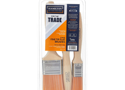 Hamilton for The Trade Flat Tip Paintbrushes Brushes 6 Pack 2 x 1in, 2 x 1.5in, 2 x 2in
