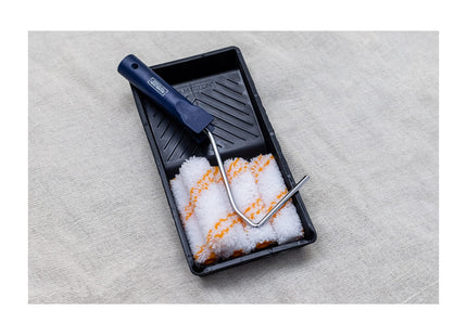 Hamilton for The Trade 7 Piece Medium Pile Paint Roller Set with Tray, 4", White/Orange/Blue