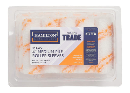 Hamilton for The Trade Medium Pile Mini Roller Sleeves 10 Pack, 4"