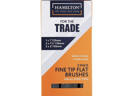 Hamilton For The Trade Paint Brush Synthetic Blend Comfort Grip Handle, 1 x 1", 2 x 1.5", 2 x 2"