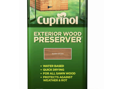 Cuprinol Exterior Wood Preservers - Golden Brown 5 Litre