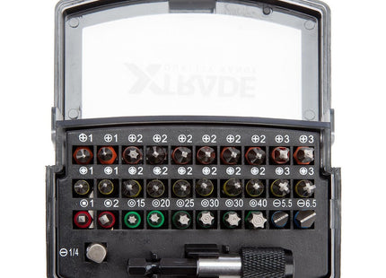 Xtrade 32 Piece Screwdriver Bit & Magnetic Holder Set with Pozi, Phillips, Torx, Hex, Slot & Square Bits, X0900016