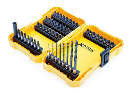 Xtrade 48 Piece Drill & Impact Drive Set 1.5-6mm Hss Drill Bits & S2 Screwdriver Bits With Magnetic Bit Holder In Compact Case X0900075