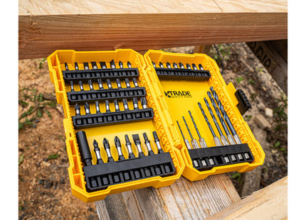 Xtrade 48 Piece Drill & Impact Drive Set 1.5-6mm Hss Drill Bits & S2 Screwdriver Bits With Magnetic Bit Holder In Compact Case X0900075