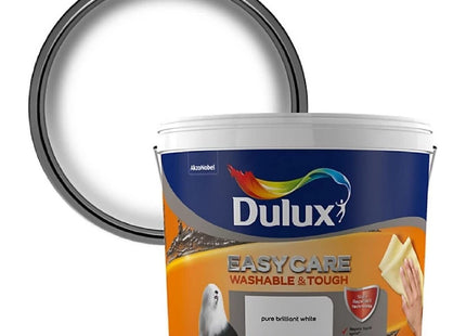 Dulux Easycare Pure Brilliant white Matt Emulsion paint 10 Litre Tub