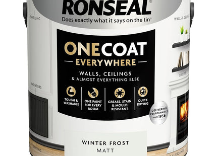Ronseal One Coat Everywhere Paint Winter Frost Matt 2.5 Litre