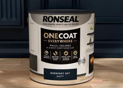 Ronseal One Coat Everywhere Paint Midnight Sky Matt 2.5 Litre