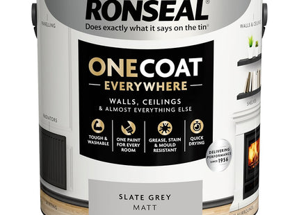 Ronseal One Coat Everywhere Paint Slate Grey Matt 2.5 2.5 Litre