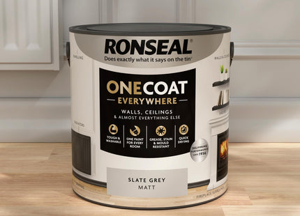 Ronseal One Coat Everywhere Paint Slate Grey Matt 2.5 2.5 Litre