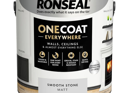 Ronseal One Coat Everywhere Paint Smooth Stone Matt 2.5 Litre