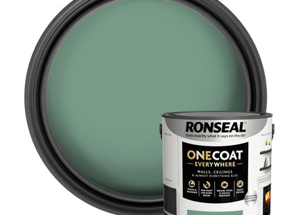Ronseal One Coat Everywhere Paint Muted Jade Matt 2.5 Litre