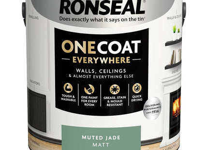 Ronseal One Coat Everywhere Paint Muted Jade Matt 2.5 Litre
