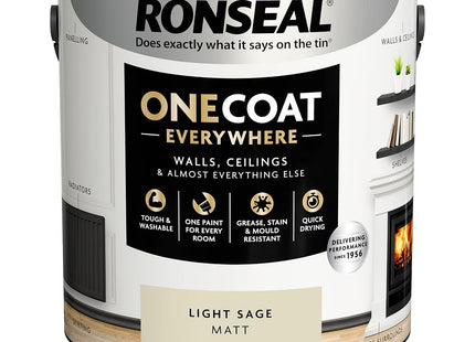 Ronseal One Coat Everywhere Paint Light Sage Matt 2.5 Litre