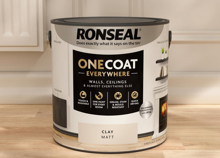 Ronseal One Coat Everywhere Paint Clay Matt 2.5 Litre
