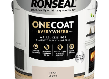 Ronseal One Coat Everywhere Paint Clay Matt 2.5 Litre