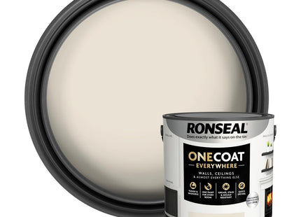 Ronseal One Coat Everywhere Paint Pure Cotton Matt 2.5 Litre