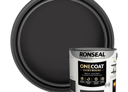 Ronseal One Coat Everywhere Paint Black Pepper Matt 2.5 Litre