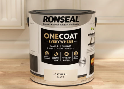 Ronseal One Coat Everywhere Paint Oatmeal Matt 2.5 Litre
