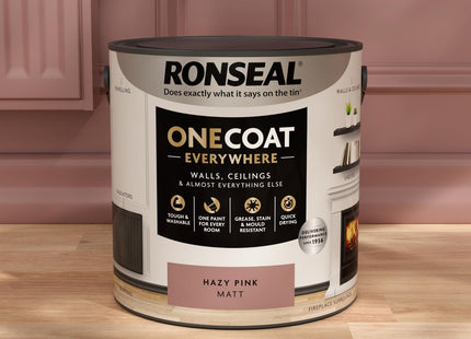 Ronseal One Coat Everywhere Hazy Pink Matt 2.5 Litre